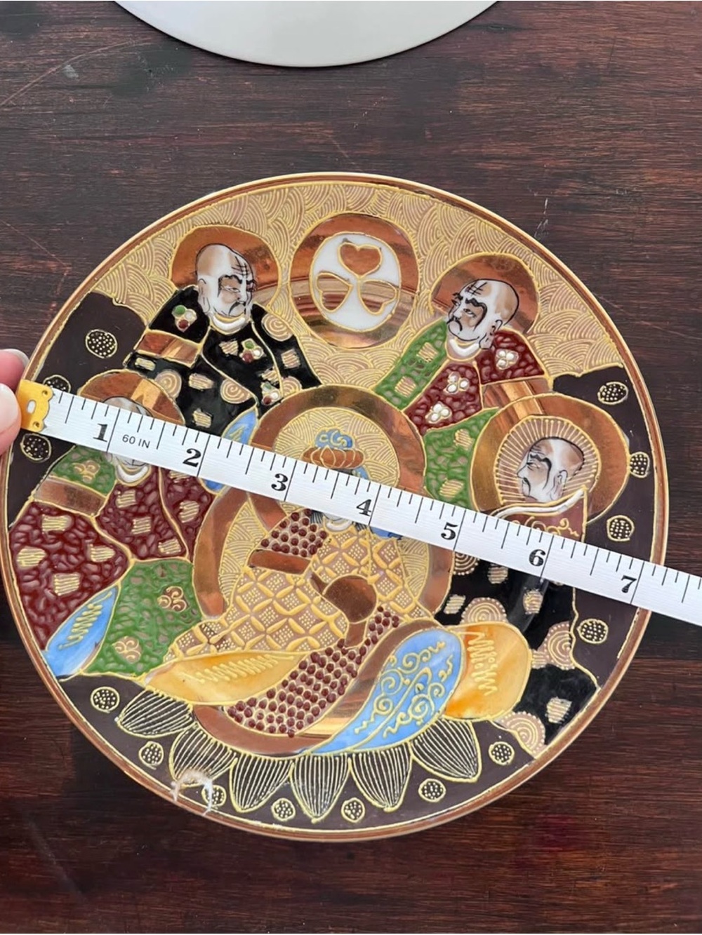 Pair of Decorative Antique Satsuma-Style Kutani Porcelain Plates Japan Gilt - Picture 6 of 6